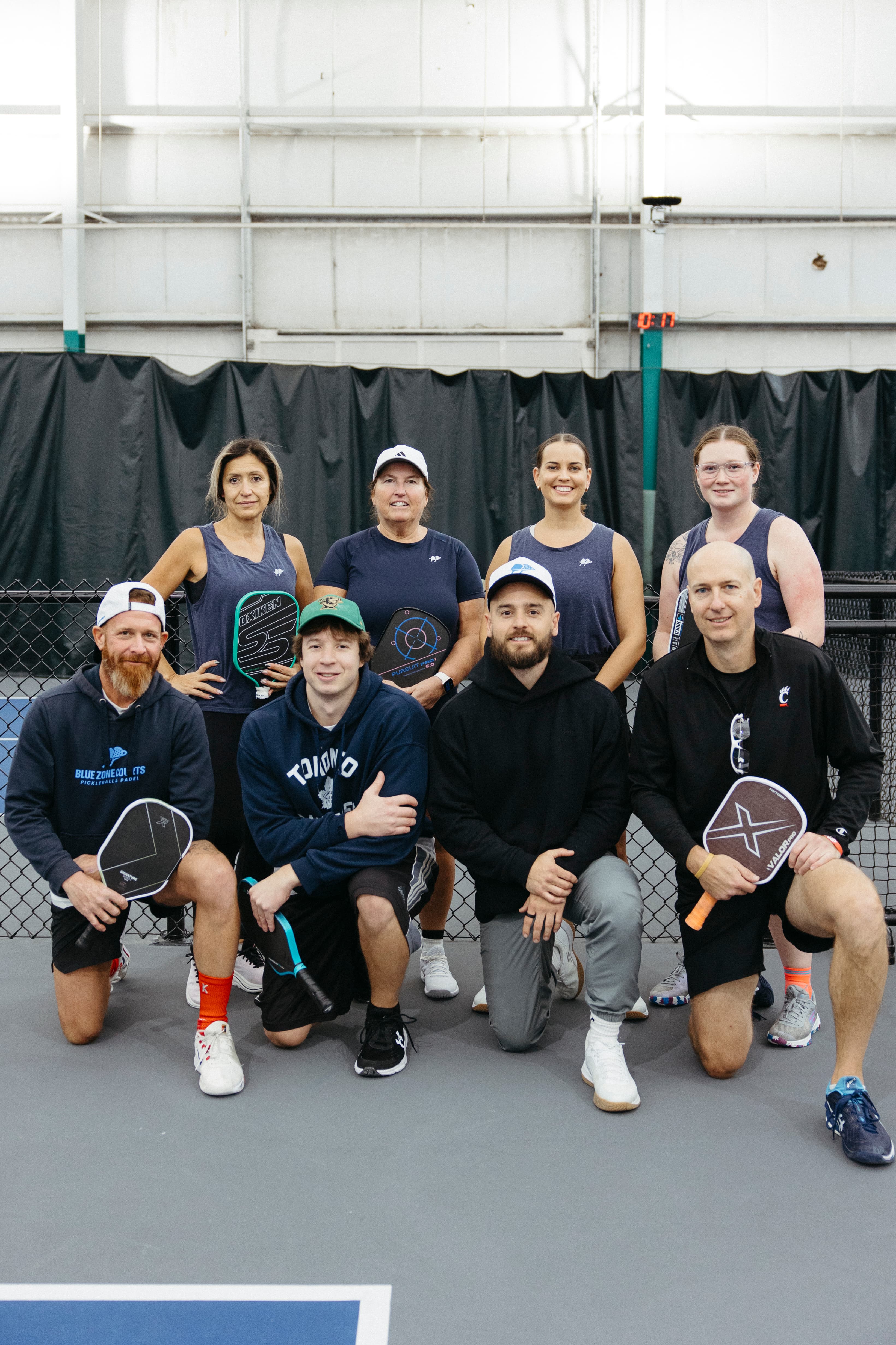 Senior Open team celebrating after a round robin stop
